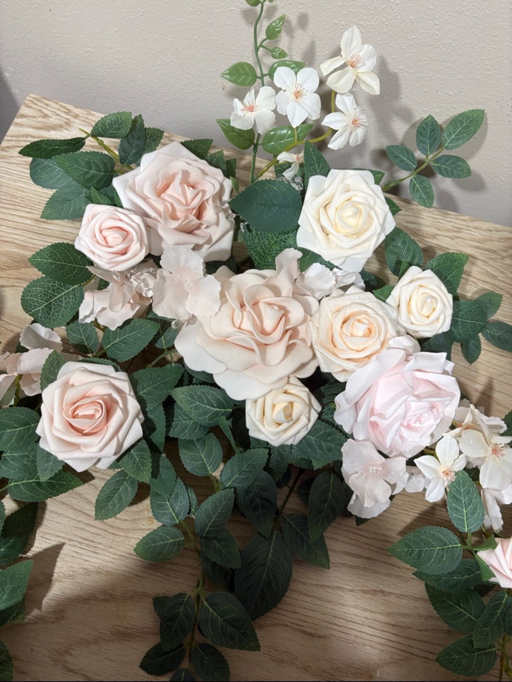Artificial Blush Pink Rose Garland - Home Accents - Picture 3 of 3